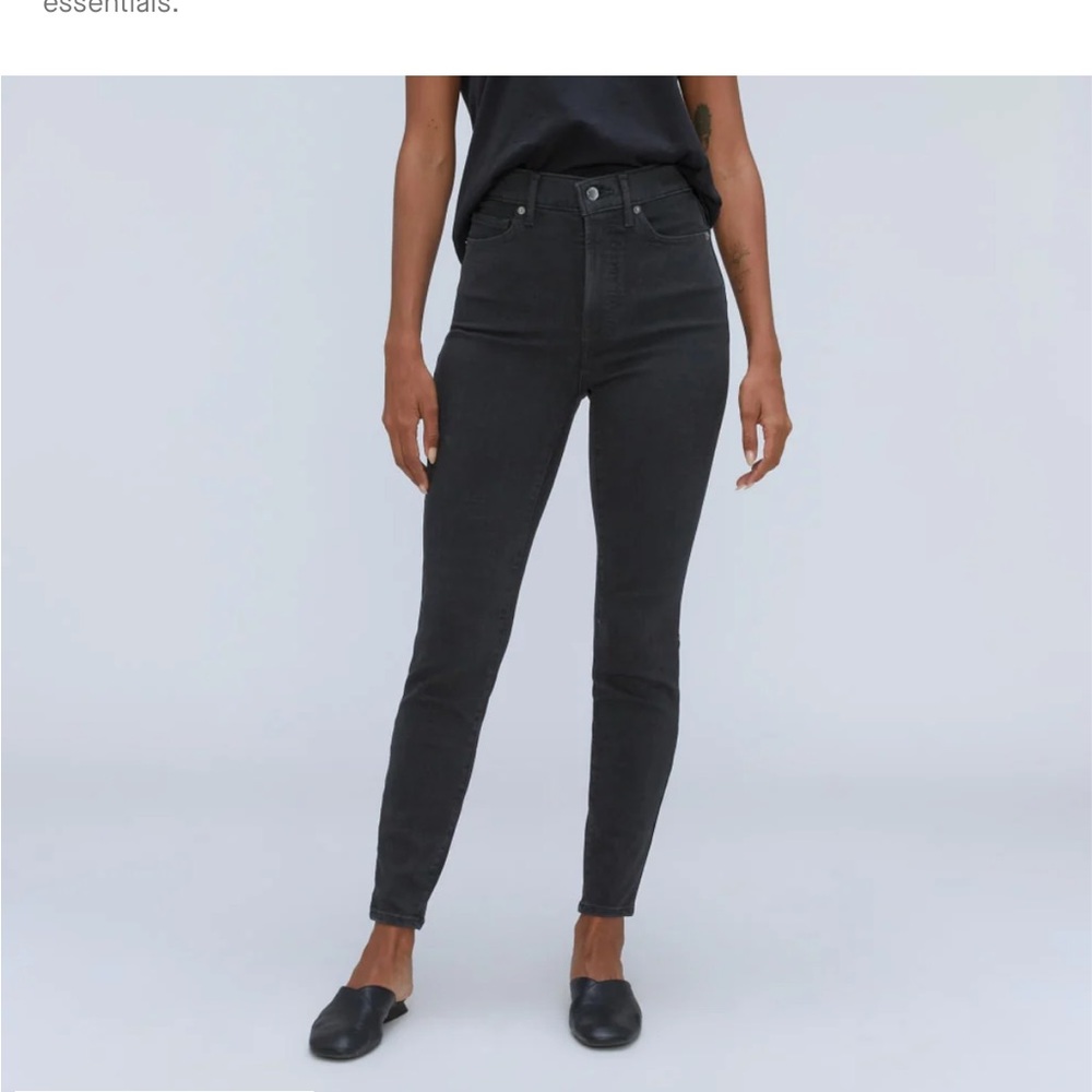 Everlane Jeans Womens Waist Black Denim High Rise Ankle Skinny size 30T